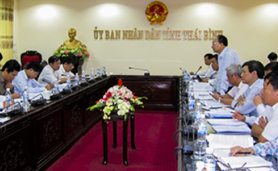 UBND tỉnh Th&aacute;i B&igrave;nh nghe th&ocirc;ng b&aacute;o kết quả kiểm to&aacute;n ng&acirc;n s&aacute;ch, tiền v&agrave; t&agrave;i sản Nh&agrave; nước tỉnh Th&aacute;i B&igrave;nh 